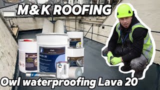 MampK ROOFING Owl waterproofing Lava 20 installation [upl. by Thapa]