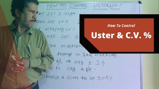 How to control Uster amp C V [upl. by Retla390]