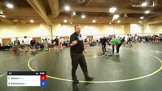 60 Lbs Consi Of 16 1  Cale Seaton Big Game Wrestling Club Vs Brock Mantanona California F197 [upl. by Nillek]