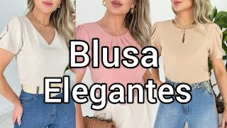 BLUSAS ELEGANTES y FINAS 2024  BLUSAS MODA 2024 MUJER [upl. by Oleta]