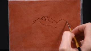 Classical Oil Painting Demonstration in Real Time  Landscape Part 1 Drawing [upl. by Yroc]