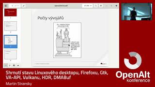 Martin Stránský Shrnutí stavu Linuxového desktopu Firefoxu Gtk VAAPI Vulkanu HDR DMABuf [upl. by Thorma619]