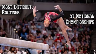 Most Difficult Routines Performed at 2024 US Gymnastics National Championships [upl. by Korns406]