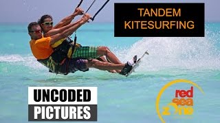 Uncoded Pictures  Tandem kitesurfing in RedSeaZone [upl. by Krawczyk]