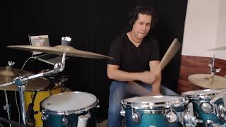 A LA ANTIGUITA  CALIBRE 50  DRUM COVER [upl. by Iyre836]