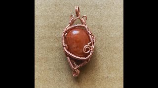 HOW TO WIRE WRAP AWKWARD SHAPE STONES Beginners tutorial for wire wrapping a crystal [upl. by Danieu]