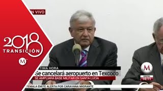 Mensaje de AMLO sobre la cancelación del aeropuerto en Texcoco [upl. by Aleusnoc]