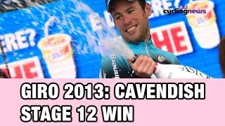 Giro 2013 Cavendish Stage 12 Win Press Conference [upl. by Epuladaugairam887]