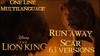 The Lion King 2019  quotRun away Scarquot One Line Multilanguage [upl. by Airetak130]