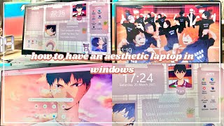 Easy way to make your laptop aesthetic  windows 10 customization [upl. by Chuu]