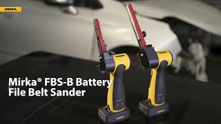 Cordless Grinding for Auto Body Repair Mirka® File Belt Sander [upl. by Brod]