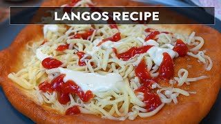 Langos Recipe  How To Make Langos Fried Dough [upl. by Ricardo]