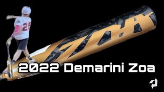 Hitting with 2022 Demarini Zoa  USSSA bat review [upl. by Lesirg]