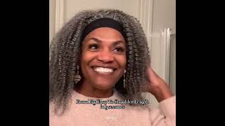 From Big Chop To Gray Natural Hair Ft Msgreyt headband wig [upl. by Topping]