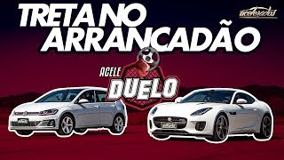 GOLF GTI DÁ PAU EM FTYPE VOLKSWAGEN E JAGUAR PASSAM DOS 200 KMH NO RETÃO ARRANCADÃO 2 [upl. by Radborne815]