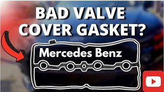 how to change Mercedes valve cover gasket Mercedes engine mounts replacement [upl. by Enneiviv]