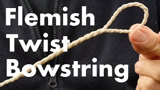 Best Bowstring for Beginners Flemish Twist Single Loop for a Longbow How to make a bowstring [upl. by Nylecsoj]