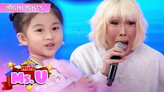 Vice Ganda is surprised by Mini Miss U Elizabella said [upl. by Karlens]