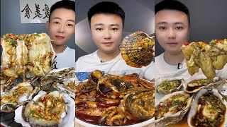 🍽️ Scallops Mukbang Feast  干贝大餐  ASMR Eating Show mukbang eatingshow chinesefood [upl. by Layol181]