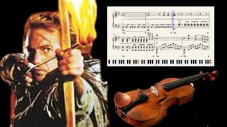 Robin Hood Prince of Thieves for Violin amp Piano sheet music and tutorial [upl. by Yevette]