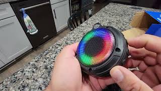 Ortizan Bluetooth Shower Speaker IPX7 Waterproof Speaker Review Connects quickly [upl. by Schacker]