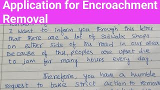 Application for encroachment removalRequest Letter to District Magistrate for encroachment removal [upl. by Atirec]