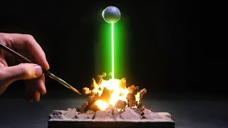 Realistic Death Star Super Laser  DIY Craft Diorama Build [upl. by Alil]