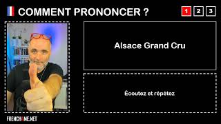 Como pronunciar  ALSACE GRAND CRU [upl. by Yelsnya]