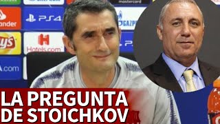 La curiosa aparición de Stoichkov en conferencia de Valverde [upl. by Eednahs780]