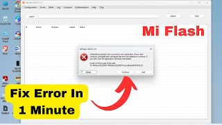 How to fix Mi flash tool error  unhandled exception has occurred in your application [upl. by Kassity]