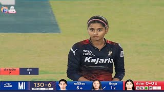 RCB vs MI WPL Last Over Full Match Highlights 2024  MI vs RCB WPL Semifinal Highlights [upl. by Baoj]