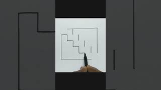 3D Stairs illusion  Easy Drawing [upl. by Namielus]