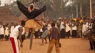 Stilt Dance Ceremony Ivory Coast Overlanding West Africa [upl. by Nicolella265]