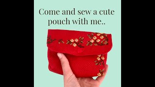 Come and sew a cute pouch with me  sewing tutorial  Naaistudio 6 [upl. by Alaekim]