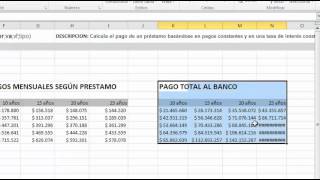 FUNCION PAGO Y TABLA DE AMORTIZACION [upl. by Asial]