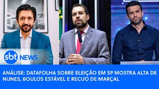 Análise Datafolha sobre eleição em SP mostra alta de Nunes Boulos estável e recuo de Marçal [upl. by Idac]