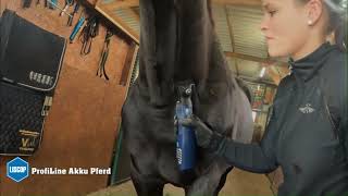 Liscop ProfiLine scheermachine met Liion accu voor paard [upl. by Tarrah348]