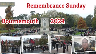 2024 Bournemouth Remembrance Sunday Service and Parade [upl. by Dualc]