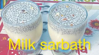 Milk sarbath recipe custard sarbathinstant sarbathKerala yummy Kitchen [upl. by Ynattib]