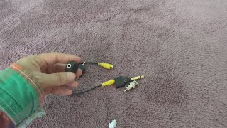 Unboxing and test of Gold Plated 35mm Mono Male Plug to RCA Female Jack Audio Extension Cable [upl. by Kirkwood]