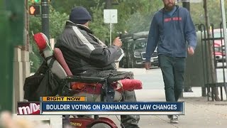 Boulder Voting on Panhandling Law Changes [upl. by Eniarda]