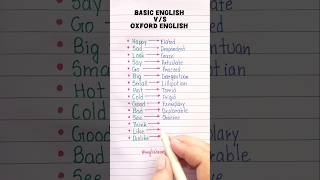 Basic vs Oxford English Vocabulary 🔥📖 english grammar education learning [upl. by Noyart]