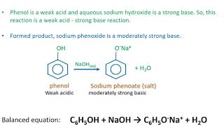 Phenol and Sodium Hydroxide Reaction  C6H5OH  NaOH  pH Value  Heat of Reaction [upl. by Arakal]