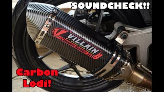 VILLAIN CARBON SERIES 370 by Zero One Moto SOUNDCHECK  Honda Click 125i  MotoJazz [upl. by Pontius]