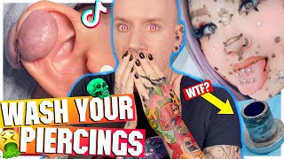 The WORST CRUSTY PIERCINGS On The Internet  New TikTok Piercing Fails 18  Roly [upl. by Llennhoj]