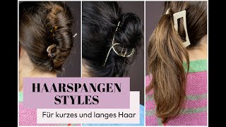 Trend Frisuren mit Spangen  Vier StylingIdeen für langes und kurzes Haar  Live Shopping [upl. by Einohpets]