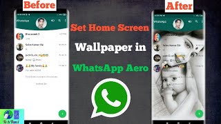 How to set home screen wallpaper in WhatsApp aero  தமிழ் [upl. by Eanom]