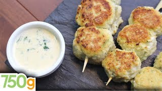 Recette de Brochettes de boulettes de poulet FACILES à la coriandre  750g [upl. by Aniryt953]