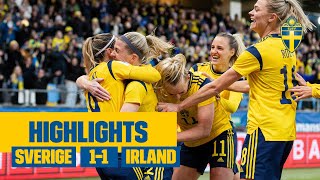 Asllani skjuter Sverige till VM 2023 Highlights SverigeIrland 11 [upl. by Ylirama131]