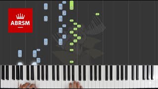 Etude in A minor  ABRSM Piano Grade 4 2021 amp 2022 A2  Synthesia Piano tutorial [upl. by Atnoled]